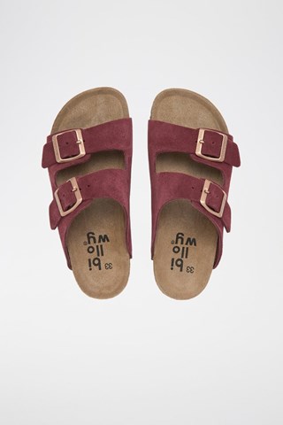 Sandalias de nobuk - Rojo