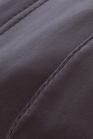Minijupe en cuir - Marron foncé