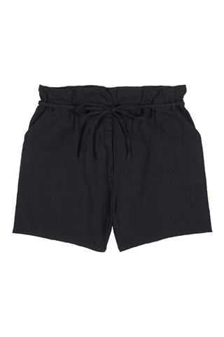 Short en lin - Noir