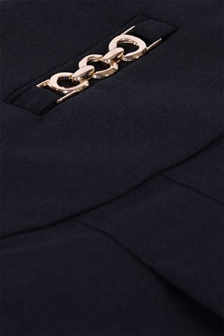 Minijupe taille haute en laine vierge - Noir