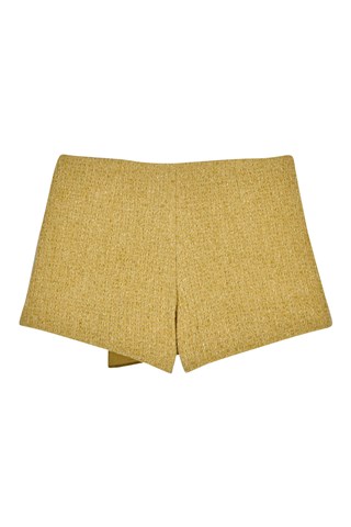 Short en laine et soie - Moutarde