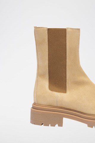 Bottines Chelsea en cuir de veau nubuck - Sable