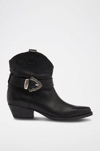 Santiags en cuir de veau Cooper Noir