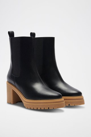 Bottines Chelsea en cuir Clare Noir