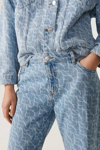 Jean droit taille haute Meva - Bleu
