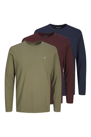 3 t-shirts - Kaki et bordeaux