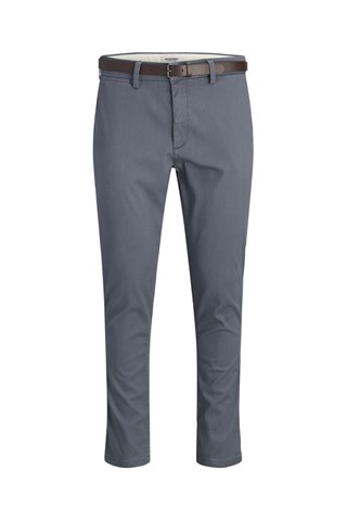 Chino en coton biologique - Bleu-gris