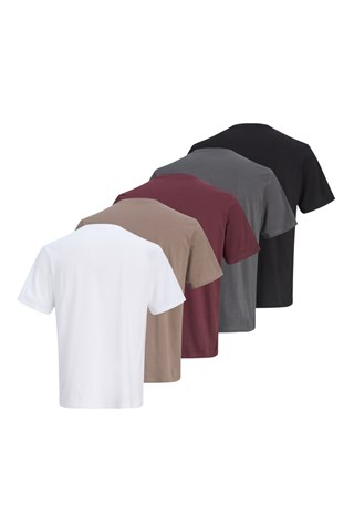 5 t-shirts - Blanc et beige