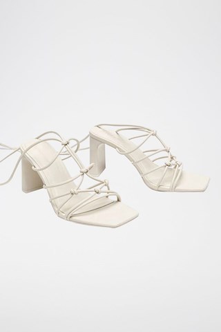 Romeinse Sandalen met Hak - Wit