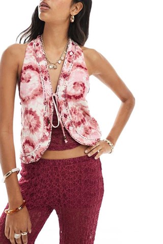 Chaleco tie-dye - Rosa