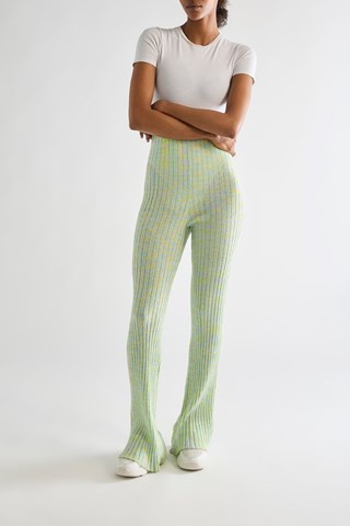 Broek Hoge Taille - Gemêleerd Lichtgroen