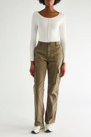 Broek Hoge Taille - Donkergroen