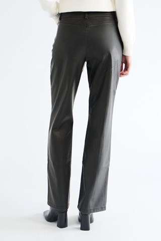 Broek Straight Hoge Taille - Zwart