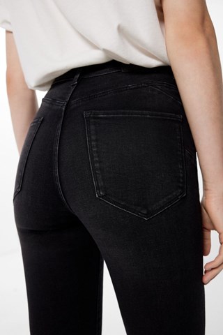 Jeans Skinny Hoge Taille - Zwart