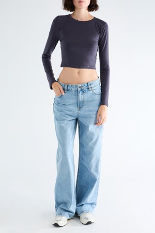 Crop Top - Donkergrijs