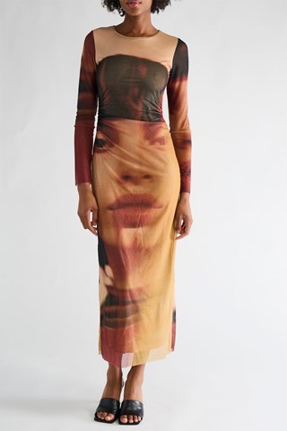 Midi-jurk - Oranje