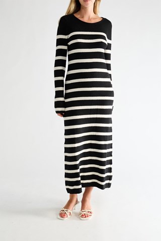 Trui-jurk - Zwart en Wit