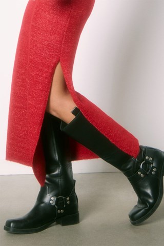 Trui-jurk - Gemêleerd Rood