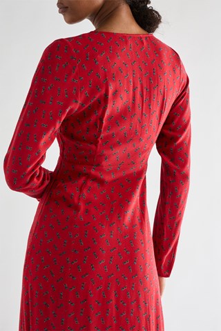 Midi-jurk - Rood