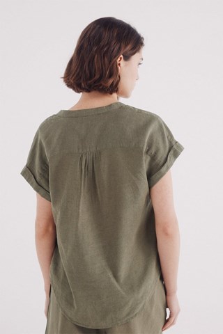 Camisa de lino - Caqui