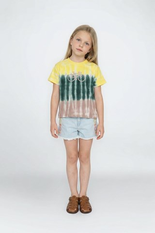 T-shirt Tie and Dye - Geel