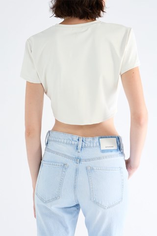 Camiseta cropped - Blanco