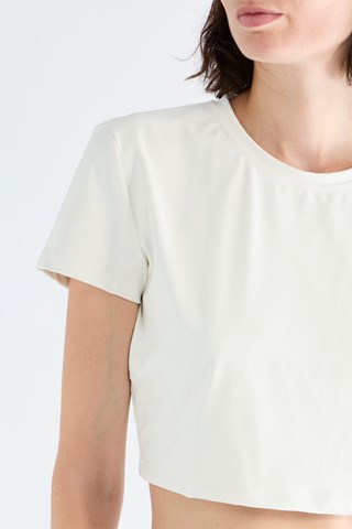 Camiseta cropped - Blanco