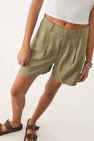 Short de tiro alto - Caqui