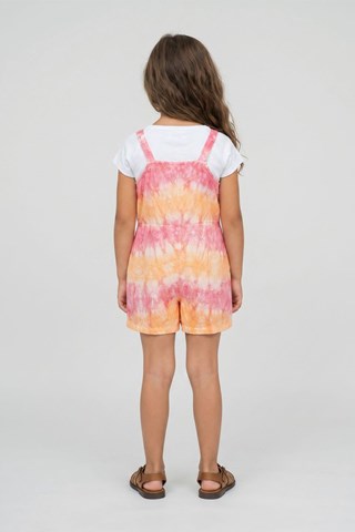 Jumpsuit met Tie and Dye Effect - Roze en Oranje