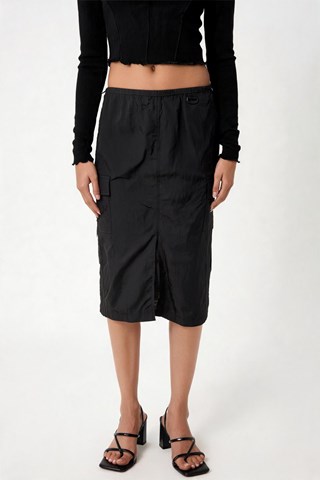 Falda midi - Negro