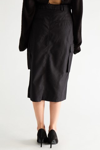 Falda midi - Negro