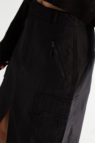 Falda midi - Negro