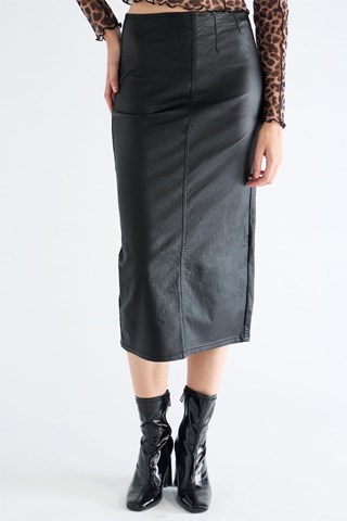Falda midi - Negro