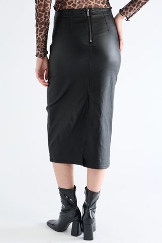 Falda midi - Negro