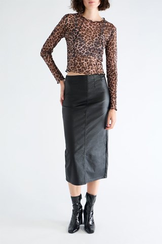 Falda midi - Negro