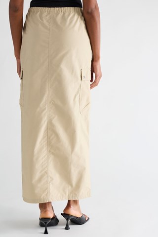 Falda recta - Beige