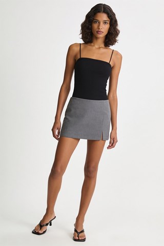 Minifalda recta - Gris