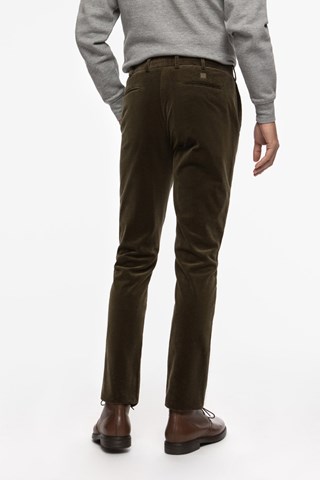 Pantalon slim en velours - Vert