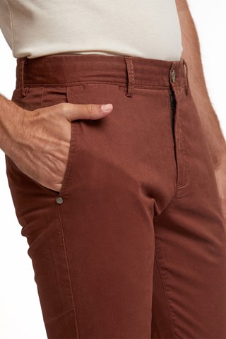 Pantalon slim - Marron