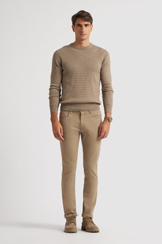 Pantalon slim - Marron
