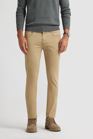 Pantalon slim - Marron