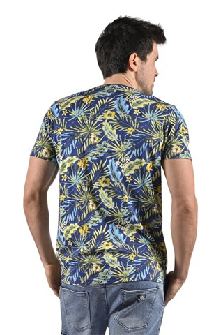 T-shirt Tropic - Marineblauw