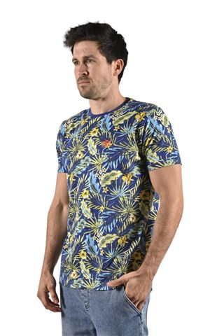 T-shirt Tropic - Marineblauw