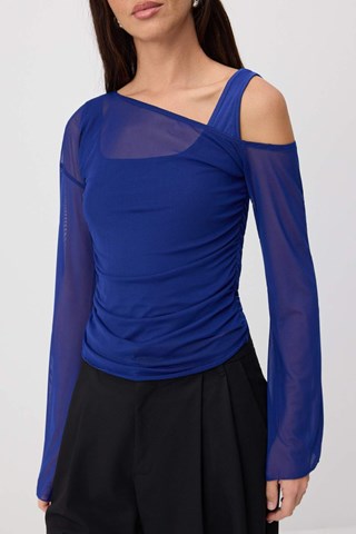 Crop top - Nero - Blu scuro