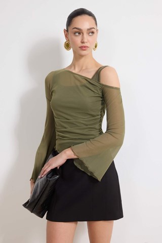 Crop top - Nero - Kaki
