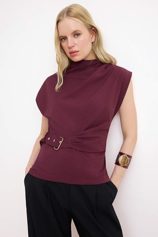 Blusa senza maniche - Marrone