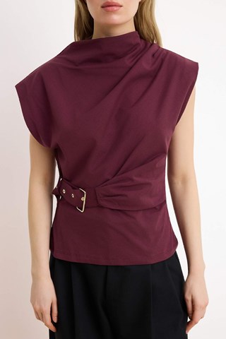 Blusa senza maniche - Marrone