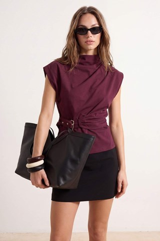 Blusa senza maniche - Marrone