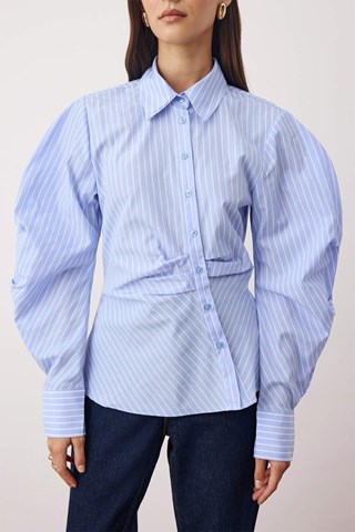 Camicia slim - Bianco e blu