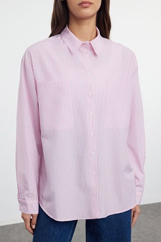 Camicia a righe - Rosa